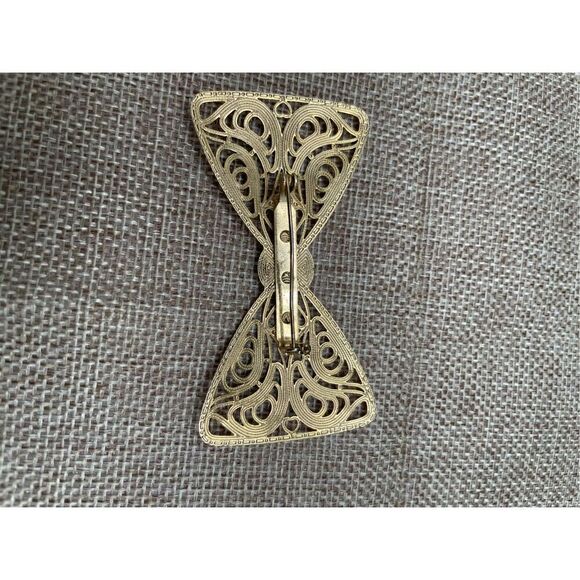 Vintage Bundle of 4 Broaches Pins Goldtone Stamped - Picture 4 of 12